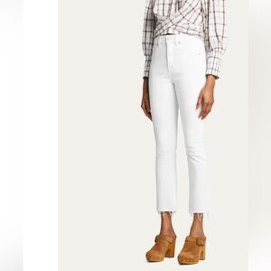 VERONICA BEARD CARLY KICK FLARE HIGH RISE white jeans Size 25